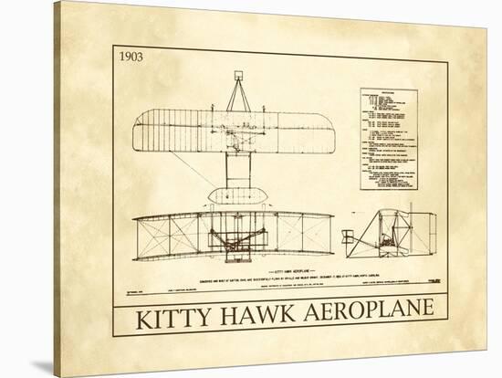 Kitty Hawk Aeroplane-null-Stretched Canvas