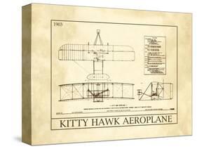 Kitty Hawk Aeroplane-null-Stretched Canvas