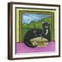 Kitty Likes Cherry Pie-Cheryl Bartley-Framed Giclee Print