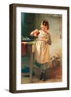 Kitty's Breakfast-Emily Farmer-Framed Giclee Print