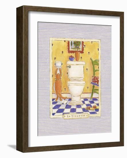 Kitty Toilette-Sudi Mccollum-Framed Art Print