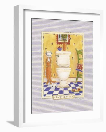 Kitty Toilette-Sudi Mccollum-Framed Art Print
