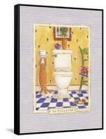 Kitty Toilette-Sudi Mccollum-Framed Stretched Canvas