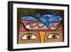 Kitty with Fish Bowl Hat-Wyanne-Framed Giclee Print