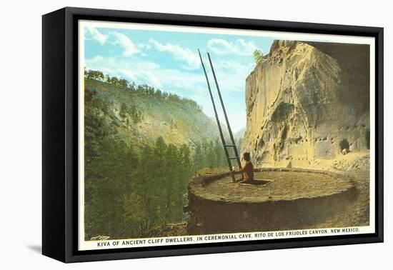 Kiva at Bandelier Park, New Mexico-null-Framed Stretched Canvas