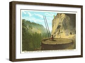 Kiva at Bandelier Park, New Mexico-null-Framed Art Print