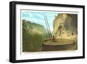 Kiva at Bandelier Park, New Mexico-null-Framed Art Print