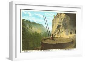 Kiva at Bandelier Park, New Mexico-null-Framed Art Print