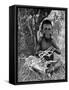 Kiwai Child, Living at the Entrance to the Fly River, New Guinea, 1922-WN Beaver-Framed Stretched Canvas