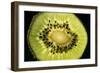 Kiwi Fruit Cross Section Showing Seeds-null-Framed Photographic Print