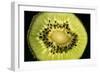 Kiwi Fruit Cross Section Showing Seeds-null-Framed Photographic Print