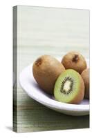 Kiwi Fruits, Whole and Halved-Jo Kirchherr-Stretched Canvas