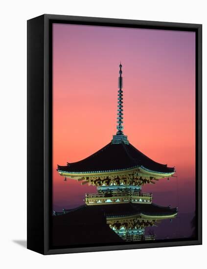 Kiyomizu Temple at Sunset-Tibor Bogn?r-Framed Stretched Canvas