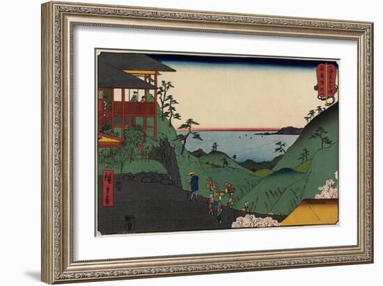 Kiyozumi-Zan Temple in Awa Province, July 1858-Utagawa Hiroshige-Framed Giclee Print