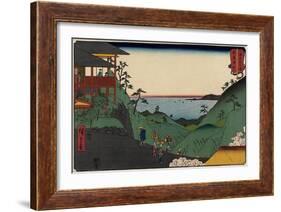 Kiyozumi-Zan Temple in Awa Province, July 1858-Utagawa Hiroshige-Framed Giclee Print