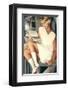 Kizette en Rose-Tamara de Lempicka-Framed Premium Giclee Print