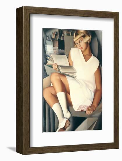 Kizette en Rose-Tamara de Lempicka-Framed Premium Giclee Print