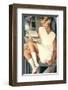 Kizette en Rose-Tamara de Lempicka-Framed Premium Giclee Print