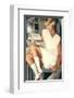 Kizette en Rose-Tamara de Lempicka-Framed Premium Giclee Print