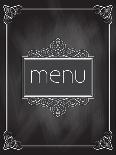 Menu Design on a Chalkboard Background-kjpargeter-Art Print