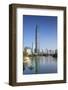KK100 (KingKey 100) skyscraper and Lizhi Park, Shenzhen, Guangdong, China-Ian Trower-Framed Photographic Print