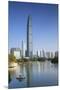 KK100 (KingKey 100) skyscraper and Lizhi Park, Shenzhen, Guangdong, China-Ian Trower-Mounted Premium Photographic Print