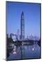 KK100 (KingKey 100) skyscraper and Lizhi Park, Shenzhen, Guangdong, China-Ian Trower-Mounted Photographic Print