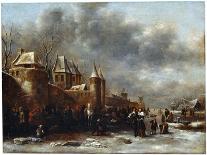 Ice Skaters, 17th Century-Klaes Molenaer-Giclee Print