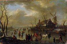 Skating Rink on a River, 1665-Klaes Molenaer-Giclee Print