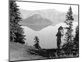 Klamath Chief, C1923-Edward S^ Curtis-Mounted Photographic Print