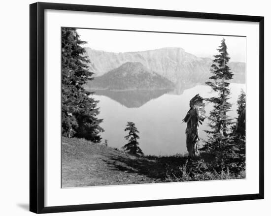 Klamath Chief, C1923-Edward S^ Curtis-Framed Photographic Print