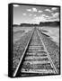 Klan00088 Moab Train Tracks Desert Landscape Utah-Kevin Lange-Framed Stretched Canvas