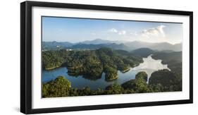 Kland Gate Dam Reservoir and rainforest from Bukit Tabur Mountain, Kuala Lumpur, Malaysia-Matthew Williams-Ellis-Framed Photographic Print