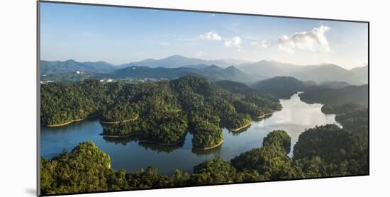 Kland Gate Dam Reservoir and rainforest from Bukit Tabur Mountain, Kuala Lumpur, Malaysia-Matthew Williams-Ellis-Mounted Photographic Print