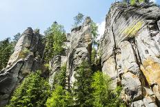 'Adersbach', Adršpach-Teplice Rocks, rock town, lake-Klaus-Gerhard Dumrath-Framed Stretched Canvas