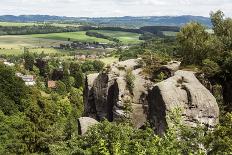 'Adersbach', Adršpach-Teplice Rocks, rock town, lake-Klaus-Gerhard Dumrath-Framed Stretched Canvas
