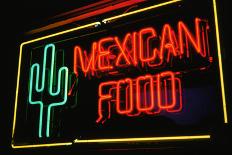 Mexican Restaurant Neon Writing-Klaus Hackenberg-Photographic Print