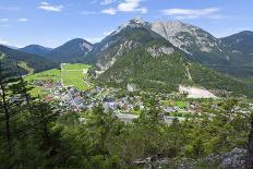 Border town Scharnitz in Tyrol-Klaus Scholz-Photographic Print