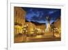 Klauzal Square at Dusk, Szeged, Southern Plain, Hungary, Europe-Ian Trower-Framed Photographic Print