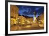 Klauzal Square at Dusk, Szeged, Southern Plain, Hungary, Europe-Ian Trower-Framed Photographic Print