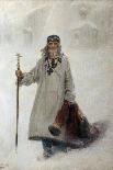 Fille De Boyard (Boiar) - Boyar's Daughter, by Lebedev, Klavdi (Klavdy) (1852-1916). Oil on Canvas,-Klavdiy Vasilievich Lebedev-Framed Giclee Print