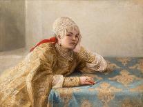 Fille De Boyard (Boiar) - Boyar's Daughter, by Lebedev, Klavdi (Klavdy) (1852-1916). Oil on Canvas,-Klavdiy Vasilievich Lebedev-Laminated Giclee Print