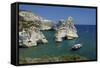 Kleftiko, Milos, Cyclades, Greece-Katja Kreder-Framed Stretched Canvas