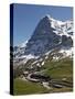 Kleine Scheidegg and Eiger Near Grindelwald, Bernese Oberland, Swiss Alps, Switzerland, Europe-Hans Peter Merten-Stretched Canvas