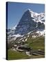 Kleine Scheidegg and Eiger Near Grindelwald, Bernese Oberland, Swiss Alps, Switzerland, Europe-Hans Peter Merten-Stretched Canvas