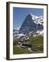 Kleine Scheidegg and Eiger Near Grindelwald, Bernese Oberland, Swiss Alps, Switzerland, Europe-Hans Peter Merten-Framed Photographic Print