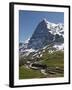 Kleine Scheidegg and Eiger Near Grindelwald, Bernese Oberland, Swiss Alps, Switzerland, Europe-Hans Peter Merten-Framed Photographic Print