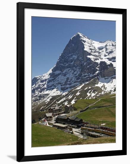 Kleine Scheidegg and Eiger Near Grindelwald, Bernese Oberland, Swiss Alps, Switzerland, Europe-Hans Peter Merten-Framed Photographic Print