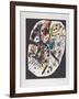 Kleine Welten III (Small Worlds Iii), 1922 (Lithograph in Red, Blue, Yellow, and Black)-Wassily Kandinsky-Framed Giclee Print