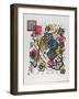 Kleine Welten V (Small Worlds V), 1922 (Woodcut Printed in Red, Blue, Yellow, and Black)-Wassily Kandinsky-Framed Giclee Print